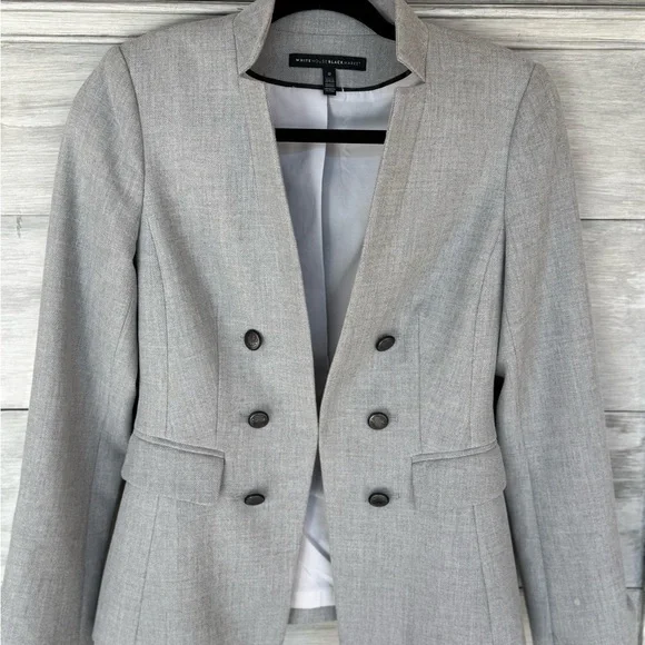White House Black Market Light Gray Blazer - Picture 3 of 17